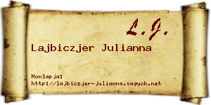 Lajbiczjer Julianna névjegykártya